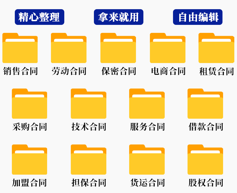 创业公司合同省心包：高频场景模板，拿来即用